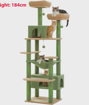 Grote Kattenboom met Krabpalen, Hangmat en Speeltjes - Meerdere Niveaus