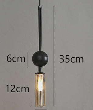 Luxe Scandinavische Hanglamp Goud/Zwart met Glas - Sfeervolle Verlichting voor Eetkamer, Slaapkamer of Nachtkastje