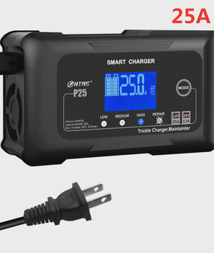 HTRC Slimme Acculader 12V/24V - Automatisch Laden & Reparatie voor Auto, Motor, LiFePO4, AGM