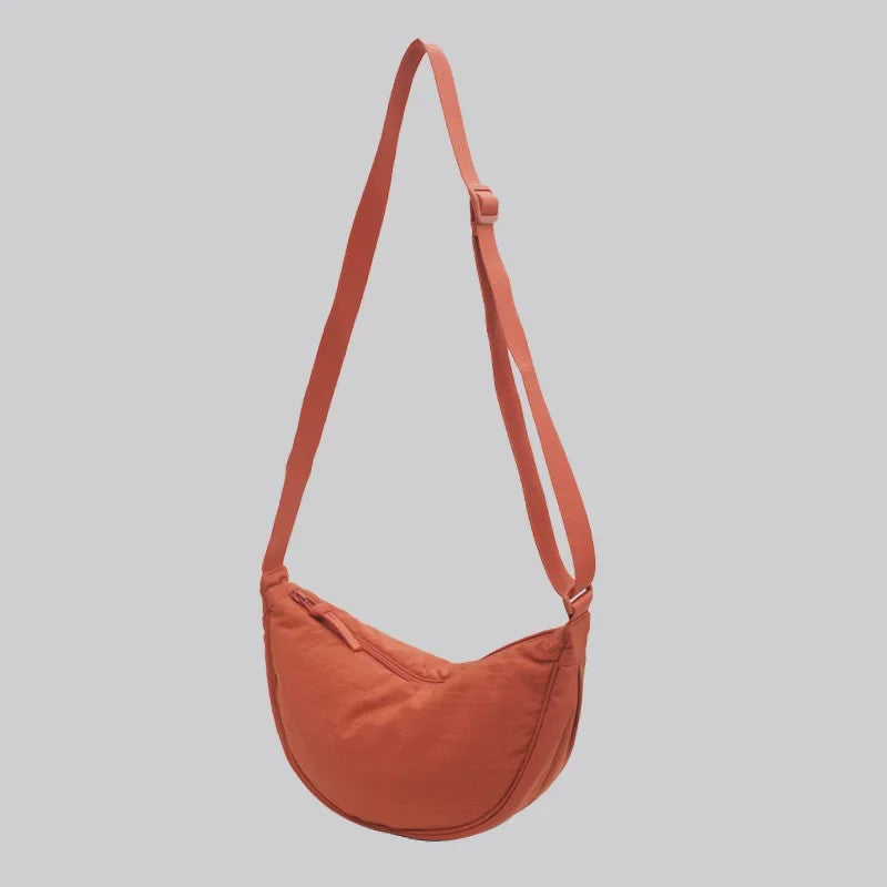 Stijlvolle Nylon Hobo Crossbody Tas voor Dames - Halve Maan Schoudertas, Ideaal voor Reizen en Dagelijks Gebruik