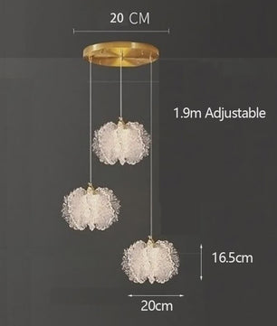 Sfeervolle Acryl Bloem Plafondlamp - Nordic Stijl voor Slaapkamer & Eetkamer