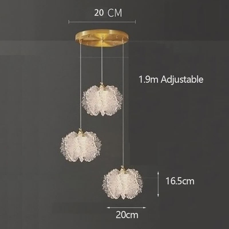 Sfeervolle Acryl Bloem Plafondlamp - Nordic Stijl voor Slaapkamer & Eetkamer