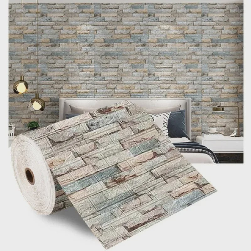 3D Baksteen Muursticker 70x100cm - Waterdicht & Zelfklevend Wanddecoratie