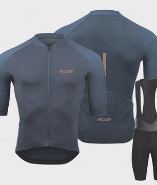 Pro Fiets Kleding Set Heren - Ademend Wielrenpak met Bib Shorts