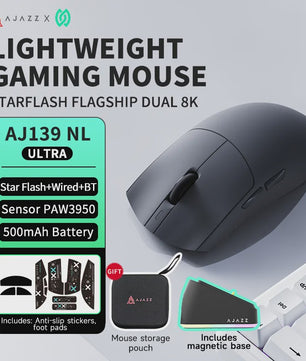 AJAZZ AJ139 V2 MC Ergonomische Gaming Muis - Lichtgewicht, Hoge Nauwkeurigheid & Tri-Mode Connectiviteit