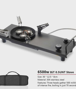 Pandatour Camping IGT Gasfornuis - Krachtige 6500W Draagbare Brander voor Buiten