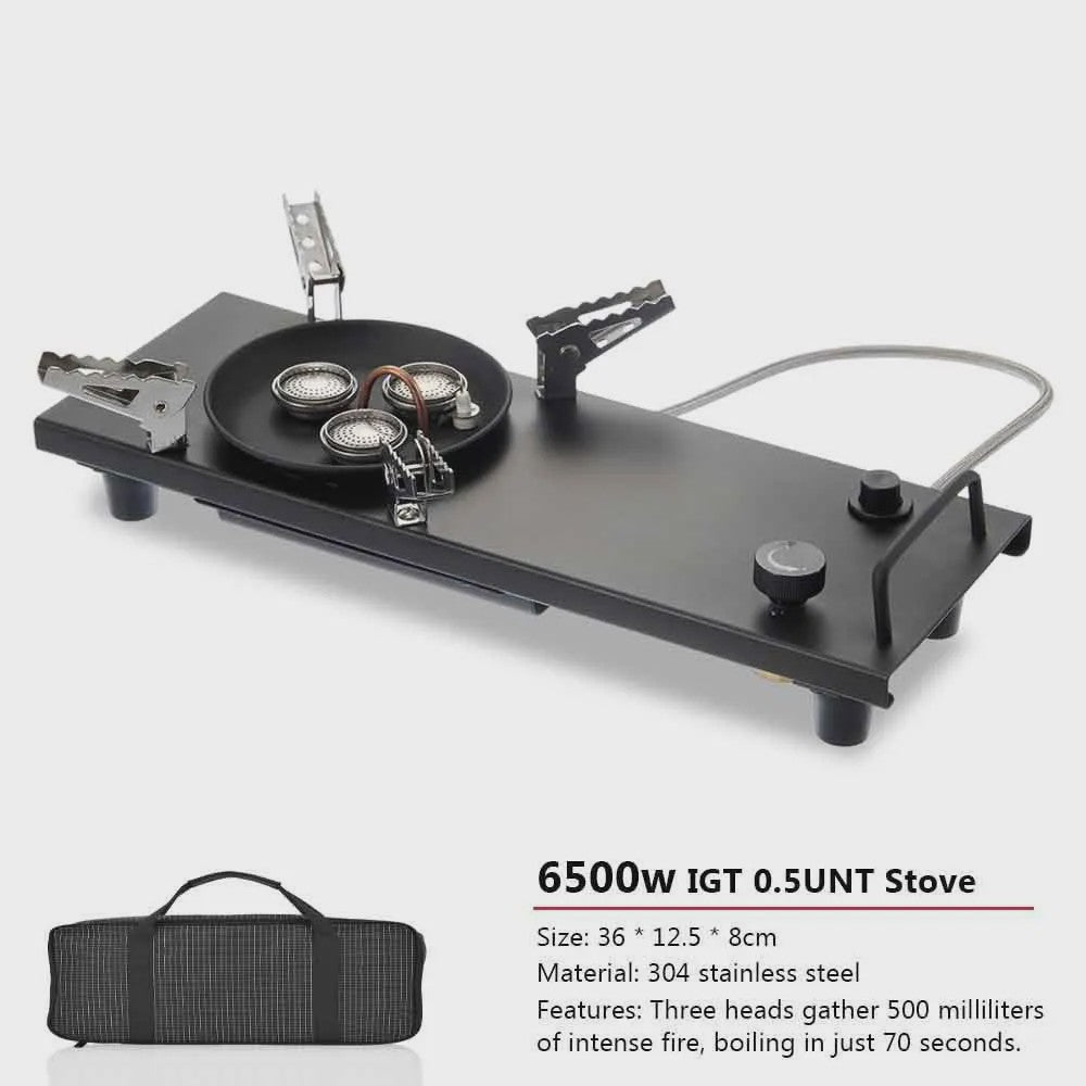 Pandatour Camping IGT Gasfornuis - Krachtige 6500W Draagbare Brander voor Buiten