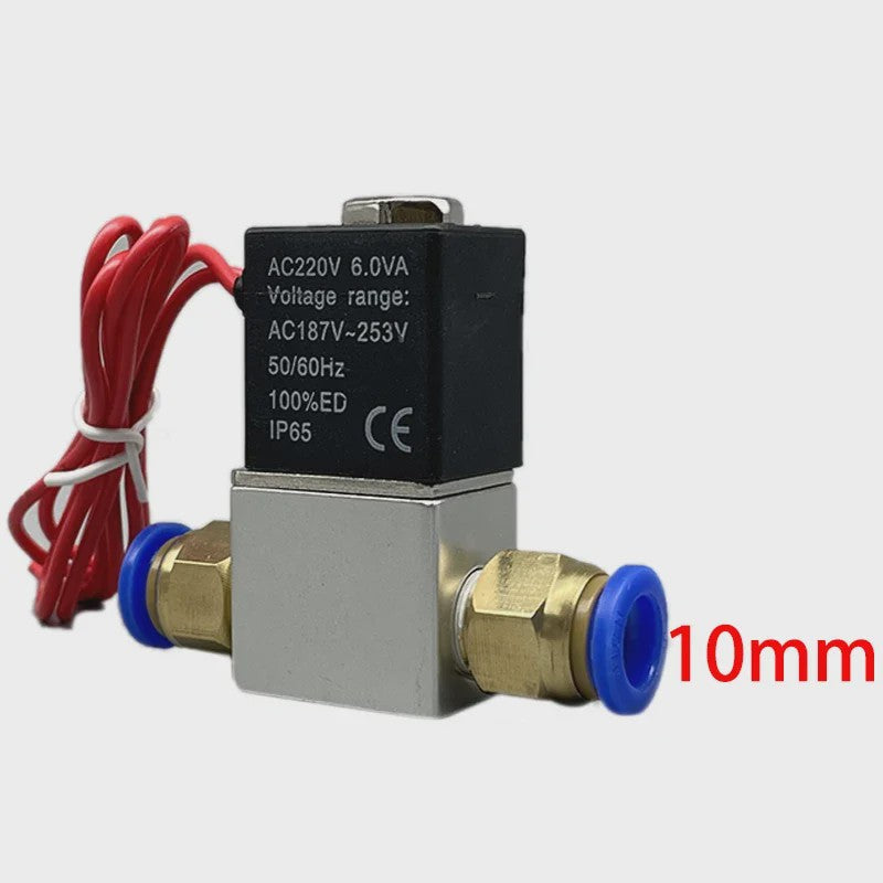 Elektrische Solenoïde Klep 12V/24V/220V - 2/2 Weg Normaal Gesloten - 6mm/8mm Slangaansluiting