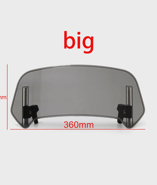 Universeel Verstelbaar Motorfiets Windscherm Verlengstuk - Clamp-On Spoiler Deflector
