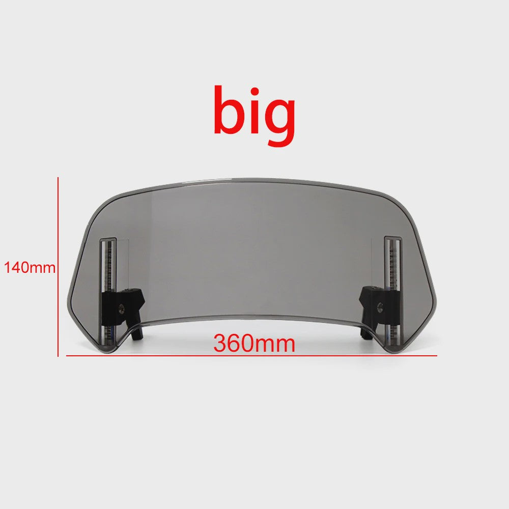 Universeel Verstelbaar Motorfiets Windscherm Verlengstuk - Clamp-On Spoiler Deflector