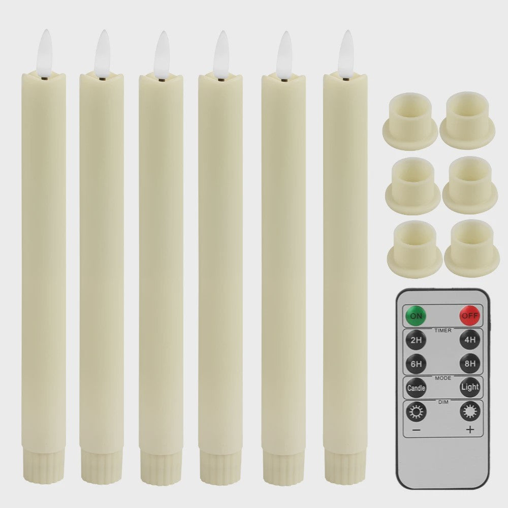 LED Flakkerende Taper Kaarsen 11 inch met Afstandsbediening - Sfeervol en Veilig