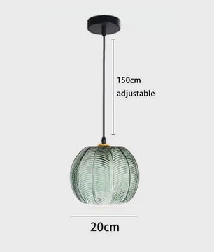 Nordic Vintage Glazen Hanglamp E27 - Verstelbaar - Stijlvol voor Keuken & Eettafel