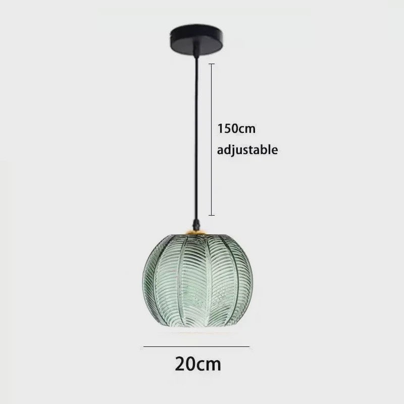 Nordic Vintage Glazen Hanglamp E27 - Verstelbaar - Stijlvol voor Keuken & Eettafel