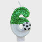 Voetbal Cijfer Kaarsen - Glitter & Graduele Kleurverandering - Verjaardag Decoratie