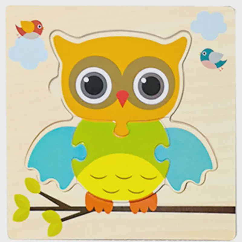 Houten 3D Puzzels voor Kinderen - Leerzaam Dieren Tangram Puzzel Speelgoed