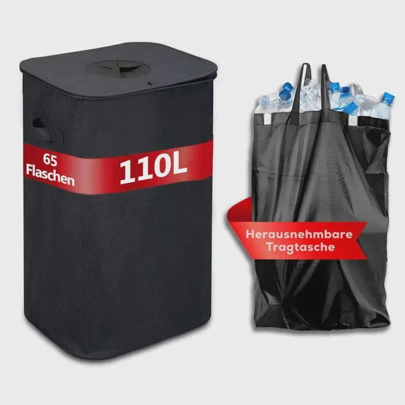 160L Grote Opbergmand - Opvouwbaar, Ideaal voor Flessen, Recycling, Wasgoed & Feestjes
