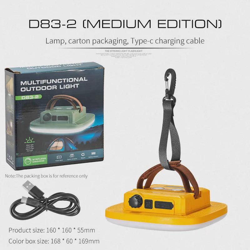 Oplaadbare Camping LED Lamp met Magneet & Haak - Sterk Licht & Draagbaar