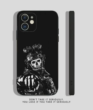 Call of Duty Ghost iPhone Hoesje - Zwart Siliconen Shockproof Beschermhoes