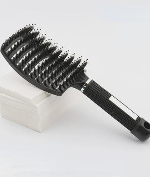 Professionele Haarborstel met Varkenshaar & Nylon - Ontklit Nat & Krullend Haar - Salon Kwaliteit Styling Tool