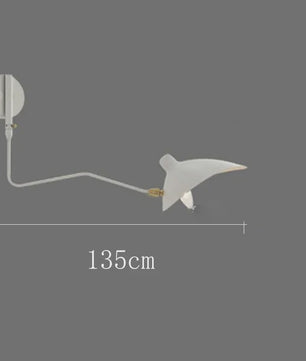 Industriële Zwarte Aluminium Wandlamp met Lange Arm - Verstelbaar LED Licht