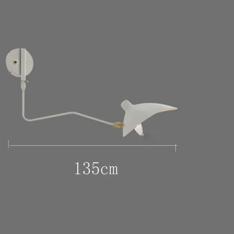 Industriële Zwarte Aluminium Wandlamp met Lange Arm - Verstelbaar LED Licht