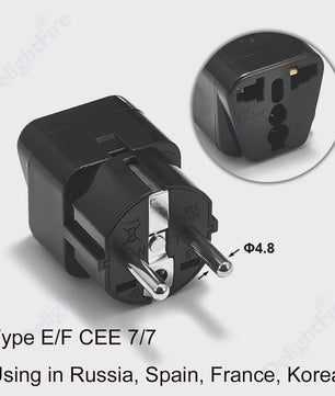 Universele Reisadapter AU/UK/US naar EU Type E/F - Stopcontact Omvormer