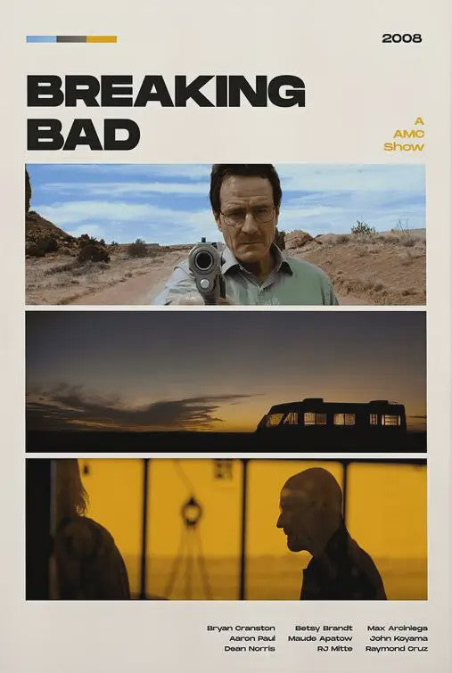 Breaking Bad Canvas Poster - Vintage Film Art Print voor Woonkamer Decoratie