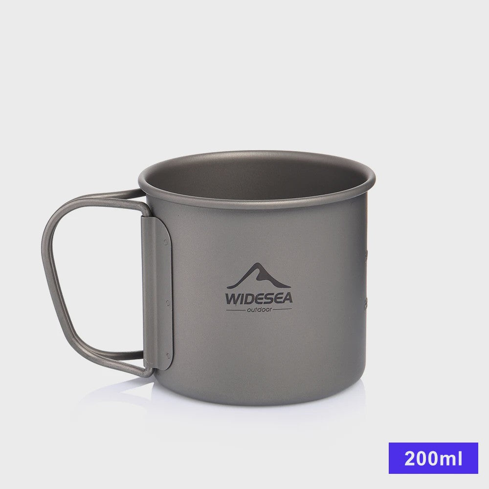 Widesea Titanium Camping Mok - Lichtgewicht & Duurzaam Outdoor Tafelgerei