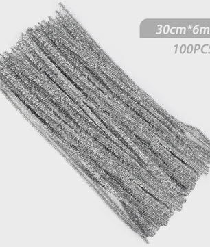 100 Stuks Chenille Stelen - Flexibele Knutseldraad voor Creatieve DIY Projecten