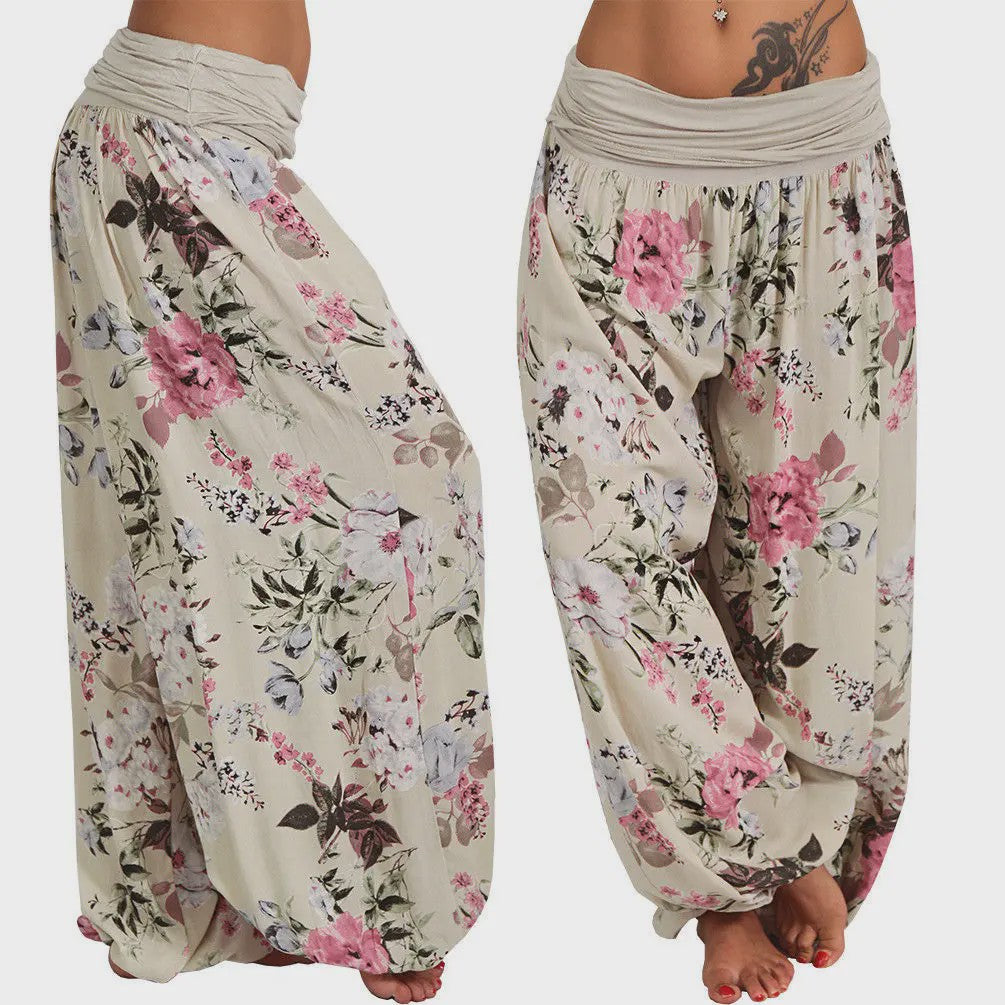 Dames Harembroek met Digitale Print - Wijdvallend & Comfortabel Plus Size Model