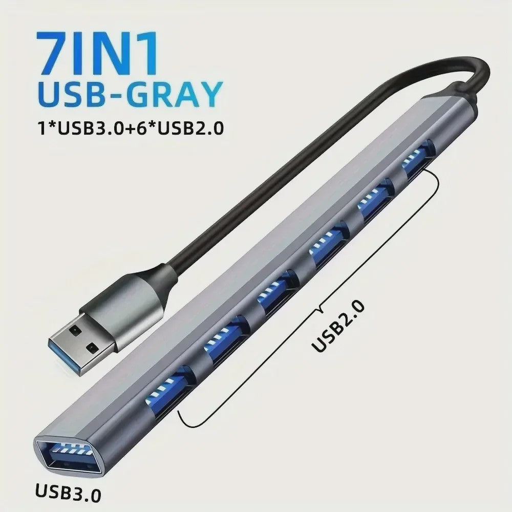 8-in-1 USB-C Hub: 4K HDMI, RJ45 Ethernet, SD/TF Kaartlezer & PD Snelladen