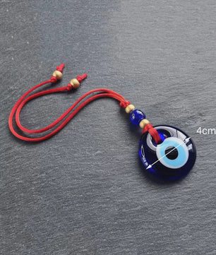 Blauw Turks Oog Hanger met Touw - Decoratie voor Auto, Muur & Huis