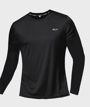 Heren Zomer T-shirt Lange Mouw - Ice Silk, Sneldrogend & Ademend voor Sport & Outdoor