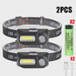 Krachtige Oplaadbare COB+LED Hoofdlamp 1500LM - Waterdicht & Helder voor Buitenactiviteiten