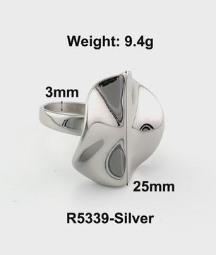 Nieuw Design Geometrische Kralen Ring - Roestvrij Staal Dames Sieraden