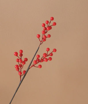 Decoratieve Takken met Rode Bessen en Gouden Bladeren - Chinees Nieuwjaar & Lente Decoratie