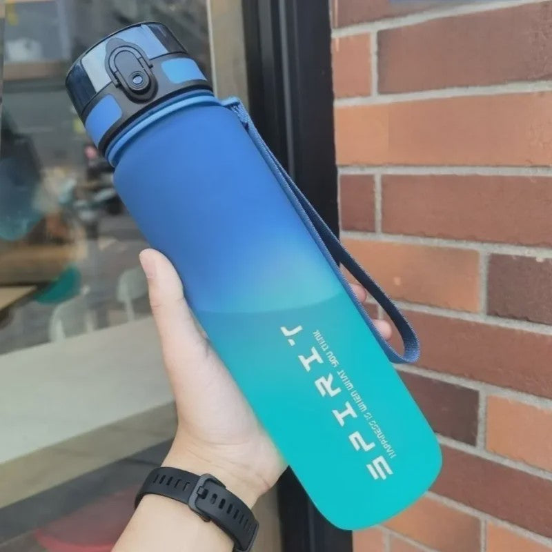 Grote Sport Waterfles (500ML/1000ML) - Lekvrij & Motiverend voor Gym & Outdoor