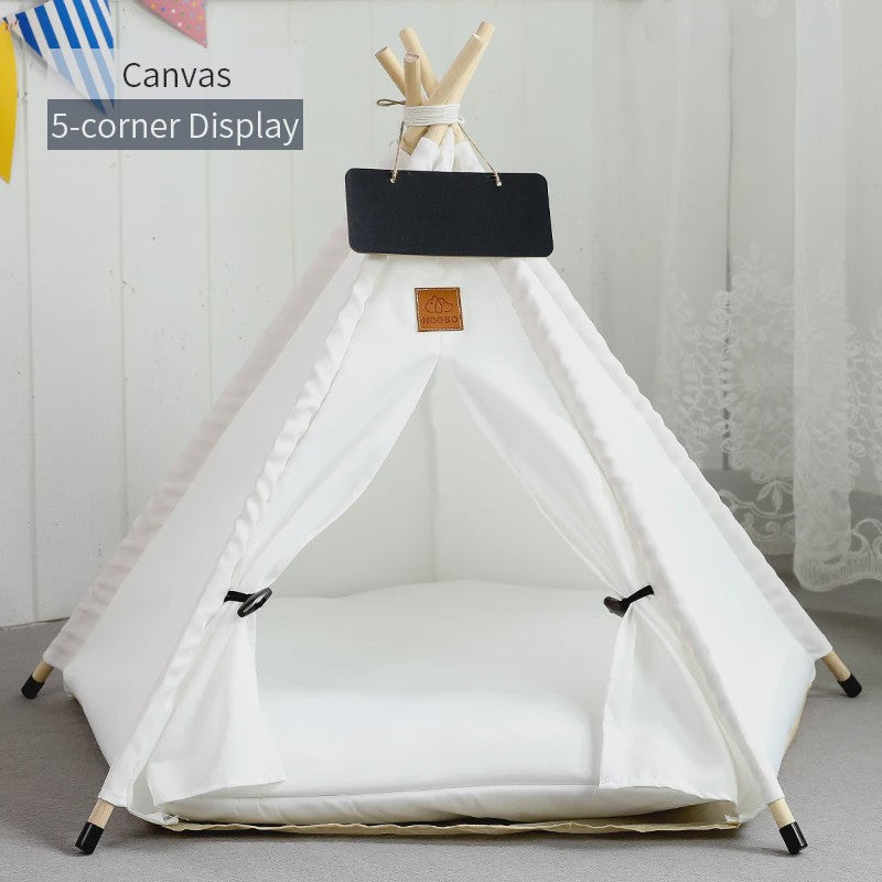 Stijlvolle Huisdierten Teepee Tent - Comfortabel & Wasbaar Bed voor Katten en Kleine/Middelgrote Honden