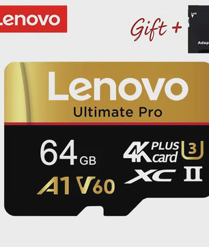 Lenovo Ultimate Pro Micro SDXC Kaart - 512GB, 4K UHD, V60, A1, Hoge Snelheid