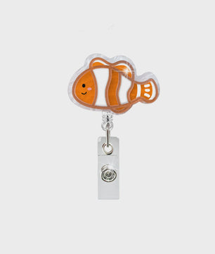 Retractable Badge Reel Clip met Dieren & Koraal - ID Kaarthouder voor Studenten, Dokters, Verpleegkundigen