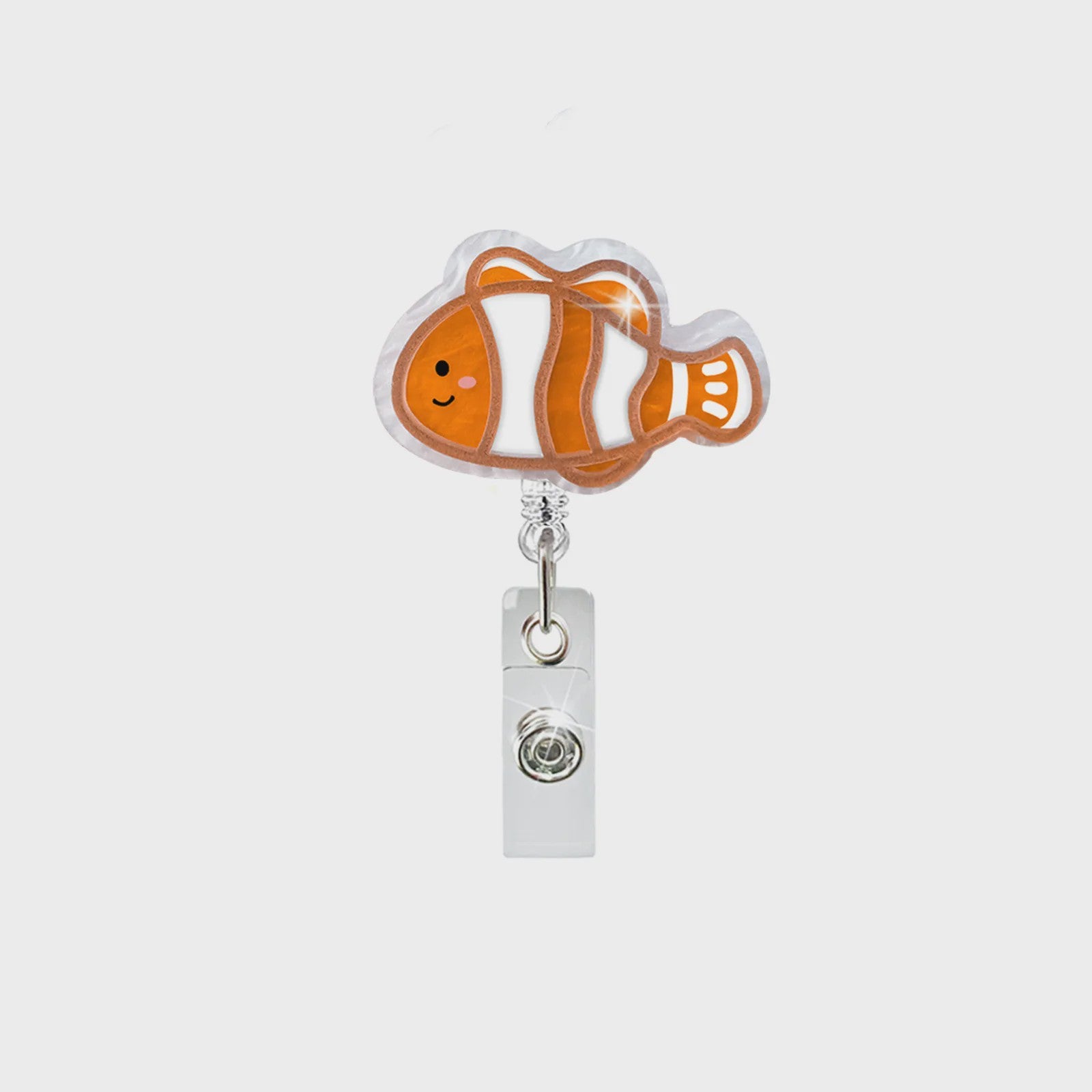 Retractable Badge Reel Clip met Dieren & Koraal - ID Kaarthouder voor Studenten, Dokters, Verpleegkundigen