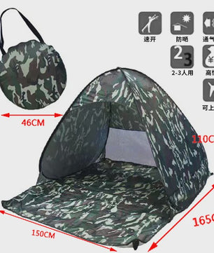 Automatische Pop-Up Strandtent UPF50+ - Snel Opzetbaar Zonnescherm voor Strand, Camping & Vissen