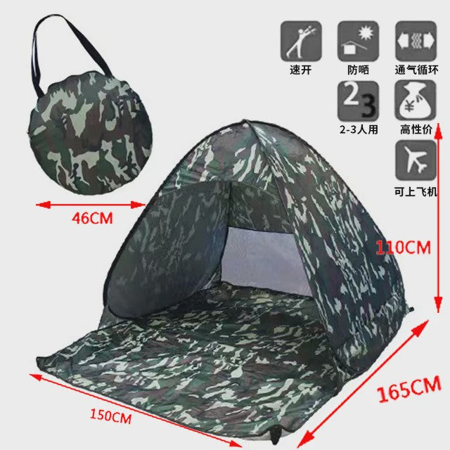 Automatische Pop-Up Strandtent UPF50+ - Snel Opzetbaar Zonnescherm voor Strand, Camping & Vissen