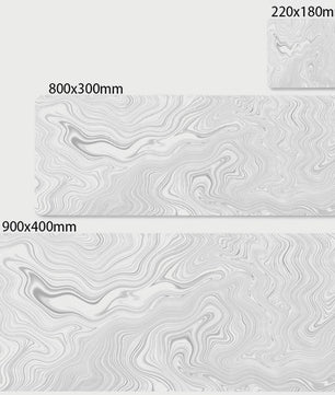 Extra Grote XL Gaming Muismat - Zwart/Wit Abstract Design