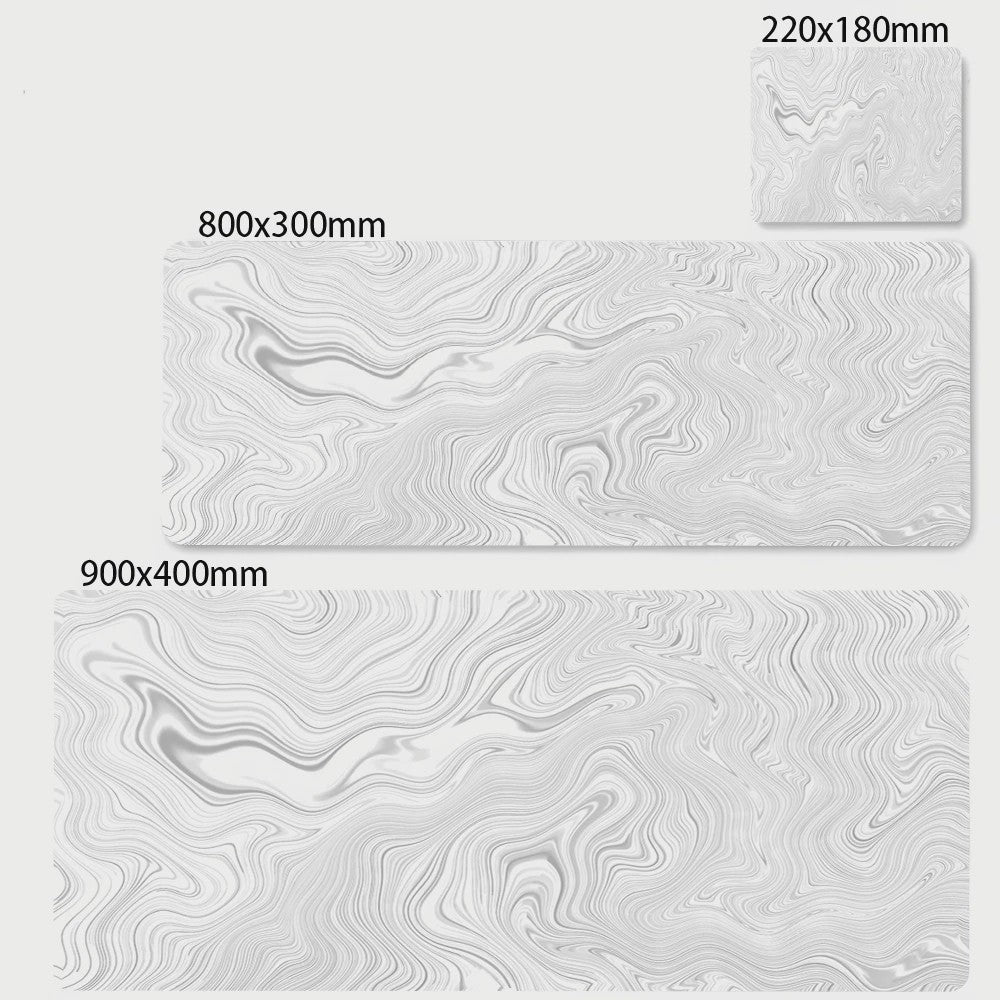 Extra Grote XL Gaming Muismat - Zwart/Wit Abstract Design