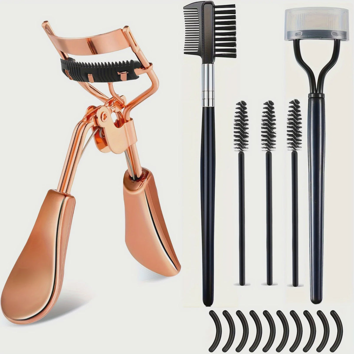 Complete Wimperkruller Set met Vervangende Pads & Make-up Tools