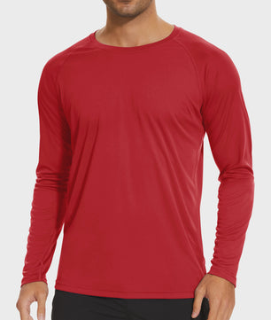 TACVASEN Heren UV-Bescherming T-shirt Lange Mouw - UPF 50+ Sneldrogend & Ademend