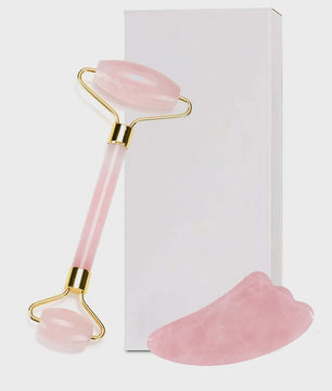 Jade Roller & Gua Sha Set: Dubbelzijdige Gezichtsroller voor Lifting en Ontzwellen