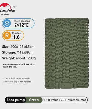 Naturehike Opblaasbaar Slaapmatje - Ultralicht & Compact Kampeerbed