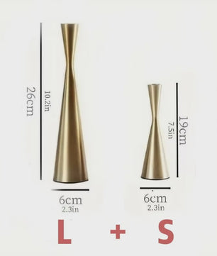 Moderne Kandelaar Standaard - Elegant Metaal Goud, Zilver, Zwart
